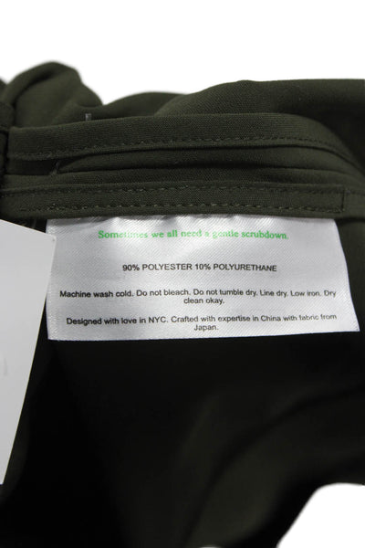 M.M. Lafleur Womens Blazer Green Long Sleeve Button Polyester Size 16
