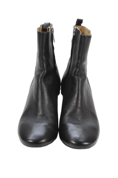 Isabel Marant Etoile Womens Leather Zip Up Ankle Boots Black Size 37 7