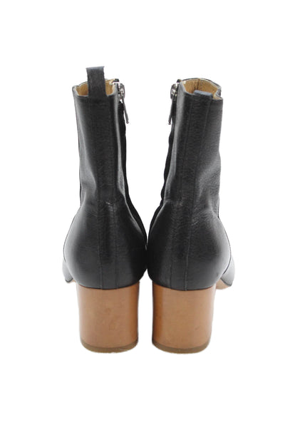 Isabel Marant Etoile Womens Leather Zip Up Ankle Boots Black Size 37 7