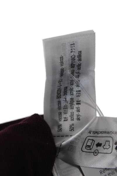 Zara Womens Pullover Viscose Round Neck Long Sleeve Purple Size S