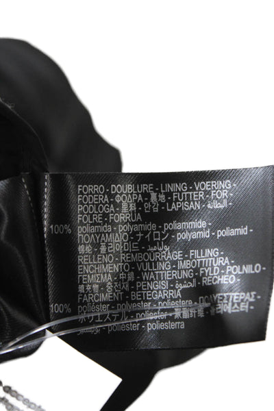 Zara Women Puffer Jacket Black Long Sleeve Zip Polyamide Size S