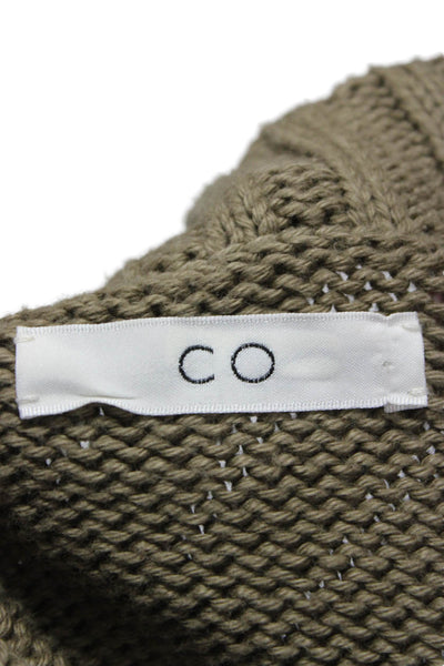 CO Women Cardigan Brown V-Neck Long Sleeve Organic Cotton Size XS