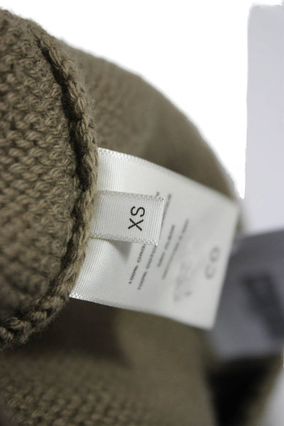 CO Women Cardigan Brown V-Neck Long Sleeve Organic Cotton Size XS