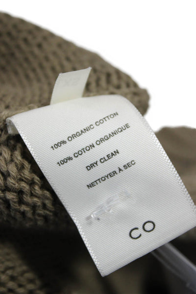 CO Women Cardigan Brown V-Neck Long Sleeve Organic Cotton Size XS