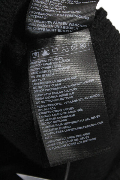 Ba&Sh Womens V-Neck Long Sleeve Wool Cardigan Black Size 2
