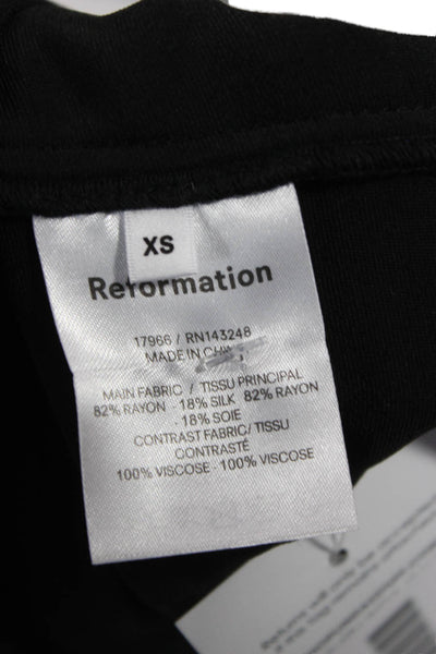 Reformation Womens Black Rayon Cowl Neck Camisole Sleeveless Pullover Size XS