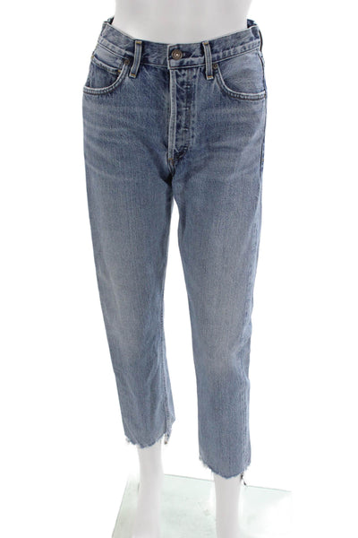 Citizens of Humanity Women High Rise Tapered Jeans Blue Size 25