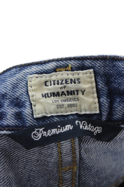 Citizens of Humanity Women High Rise Tapered Jeans Blue Size 25