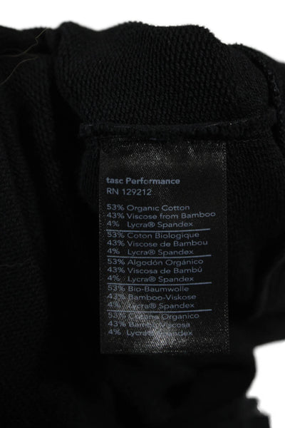 Tasc Womens Organic Cotton Pullover Black Crew Neck Long Sleeve Size S