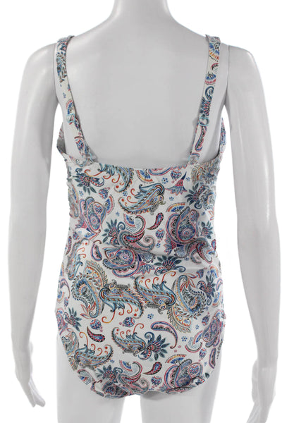 Niptuck Swim Womens Paisley Multicolor One Piece Swimsuit Size 10