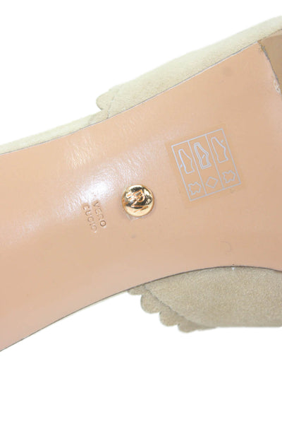 Pelle Moda Womens Stiletto Heel Scalloped Single Strap Slide Sandals Brown 8M