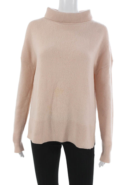 Nordstrom Womens Cashmere Turtleneck Pullover Sweater Pink Size S