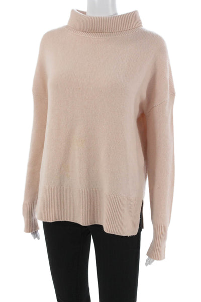 Nordstrom Womens Cashmere Turtleneck Pullover Sweater Pink Size S