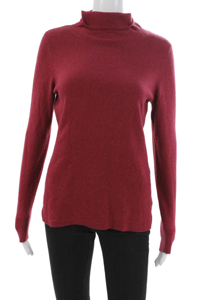Nordstrom Women Cashmere Turtleneck Pullover Sweater Red Long Sleeve Size XS