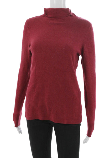 Nordstrom Women Cashmere Turtleneck Pullover Sweater Red Long Sleeve Size XS