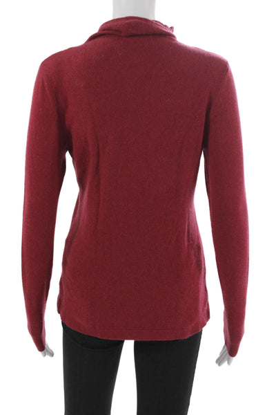 Nordstrom Women Cashmere Turtleneck Pullover Sweater Red Long Sleeve Size XS