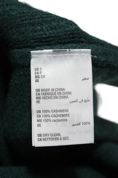 Cashmere Charter Club Women Green Turtleneck Sweater Long Sleeve Size S