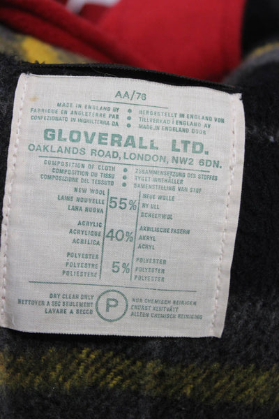 Gloverall Womens Red Duffle Coat Toggle Closure Wool Blend Long Sleeve Size 12