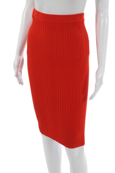 Rebecca Taylor Women Orange Viscose Pencil Skirt Knee Length Size S