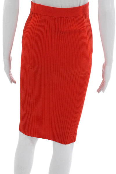 Rebecca Taylor Women Orange Viscose Pencil Skirt Knee Length Size S