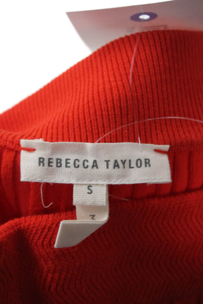 Rebecca Taylor Women Orange Viscose Pencil Skirt Knee Length Size S
