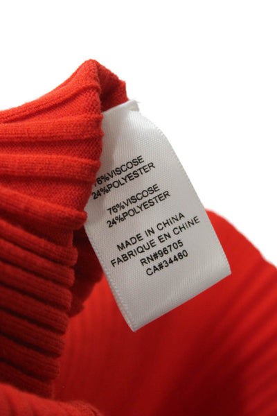 Rebecca Taylor Women Orange Viscose Pencil Skirt Knee Length Size S