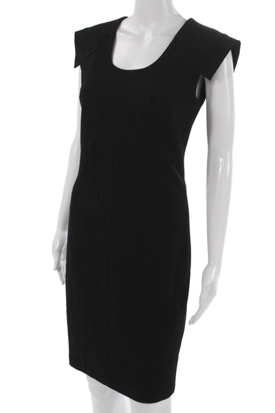 Robert Rodriguez Women Sheath Dress Black Scoop Neck Sleeveless Size 4