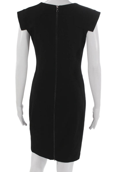 Robert Rodriguez Women Sheath Dress Black Scoop Neck Sleeveless Size 4