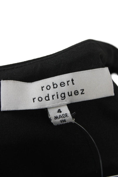 Robert Rodriguez Women Sheath Dress Black Scoop Neck Sleeveless Size 4