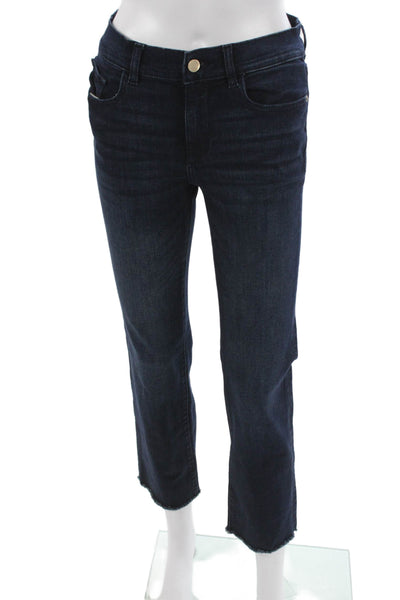 DL1961 Womens Straight Jeans Blue Mid Rise Button Fly 27in Size 26