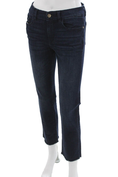 DL1961 Womens Straight Jeans Blue Mid Rise Button Fly 27in Size 26