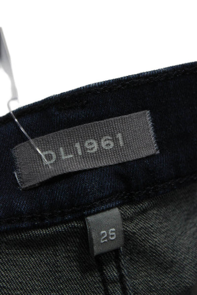 DL1961 Womens Straight Jeans Blue Mid Rise Button Fly 27in Size 26