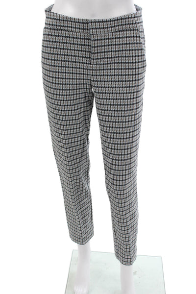 Ecru Women Black Ankle Pants Cotton Check Size 2