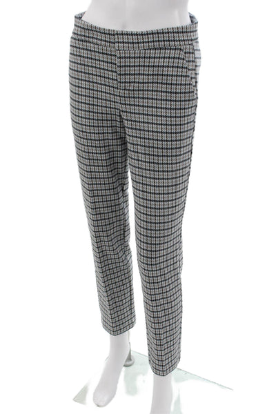 Ecru Women Black Ankle Pants Cotton Check Size 2