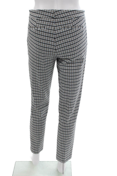 Ecru Women Black Ankle Pants Cotton Check Size 2