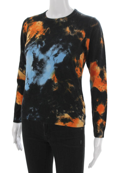 Whisper By Brodie Women Black Pullover Sweater Crew Neck Long Sleeve Size XS