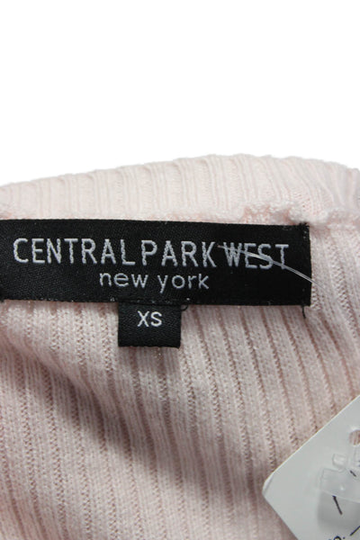 Central Park West Womens Striped Pink Pullover Round Neck Long Sleeve Size XS