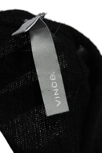 Vince Womens Cashmere Crew Neck Pullover Sweater Black Long Sleeve Size XS