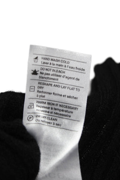 Vince Womens Cashmere Crew Neck Pullover Sweater Black Long Sleeve Size XS
