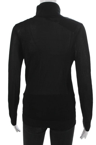 Raoul Womens Black Turtleneck Long Sleeve Pullover Sweater Rayon Size S