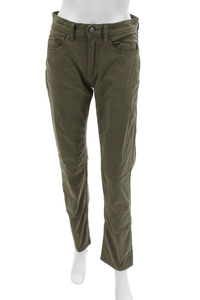 BLANKNYC Womens Chino Pants Green Cotton Button Size 29