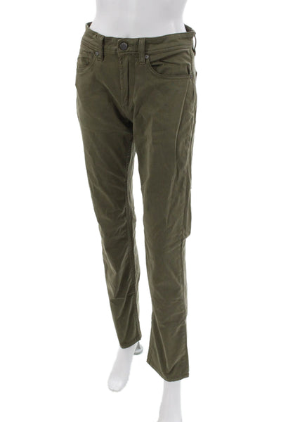 BLANKNYC Womens Chino Pants Green Cotton Button Size 29