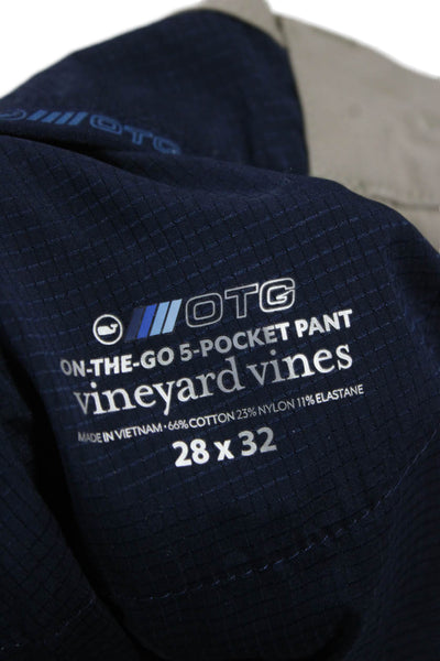 Vineyard Vines Men Chino Pants Beige Cotton 32in Inseam Size 28