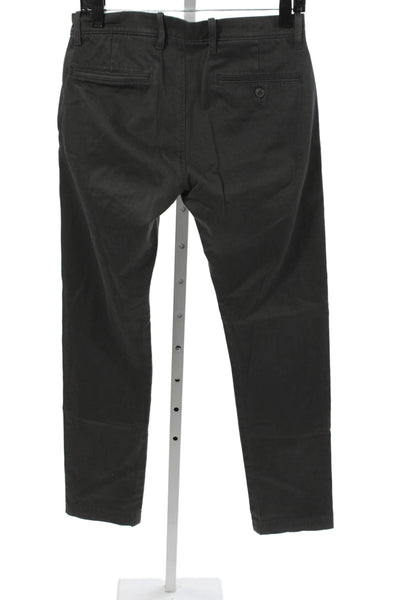 J Crew Mens Chino Pants Gray Cotton Button Inseam 32 Size 28