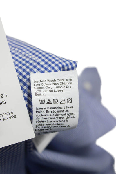 J Crew Men's Long Sleeves Button Down Blue Plaid Shirt Size S