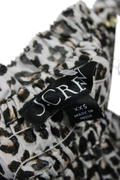 J Crew Womens Maxi Dress Black Animal Print Sleeveless Square Neck Size 2XS
