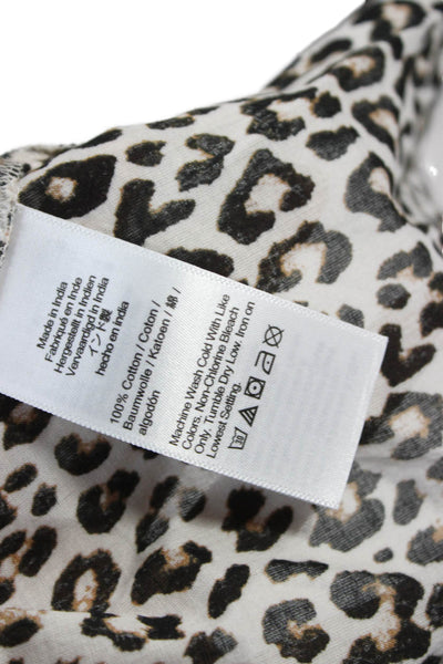 J Crew Womens Maxi Dress Black Animal Print Sleeveless Square Neck Size 2XS