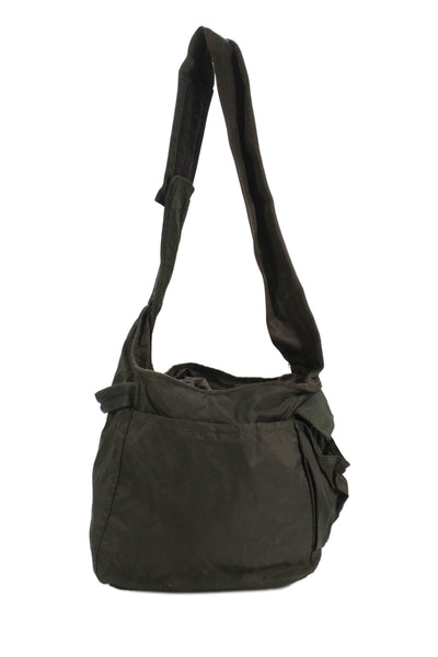 Prada Womens Drawstring Pocketed Shoulder Bag Brown