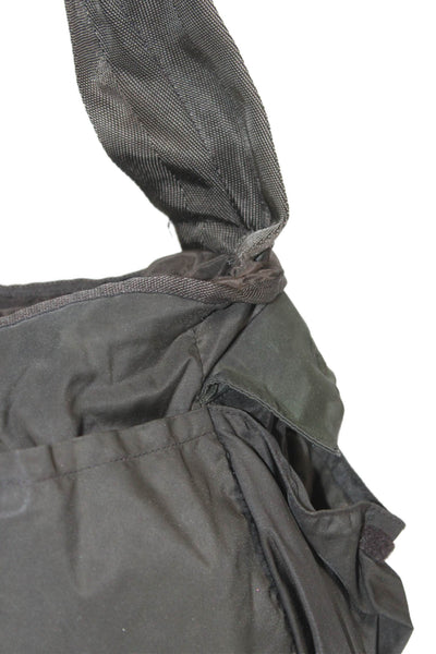 Prada Womens Drawstring Pocketed Shoulder Bag Brown