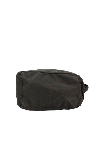 Prada Womens Drawstring Pocketed Shoulder Bag Brown